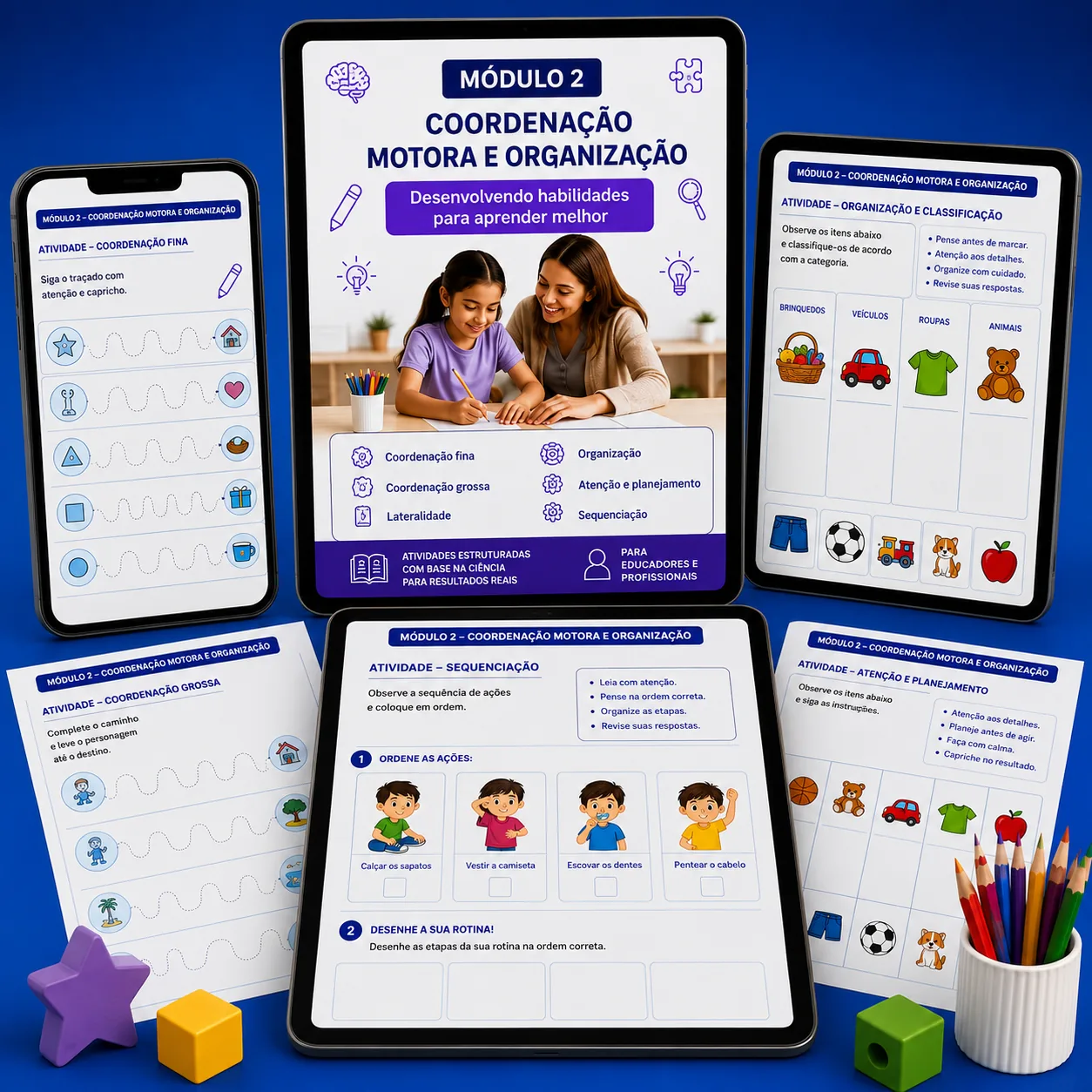 Mockup do Coordenação Motora e Organização