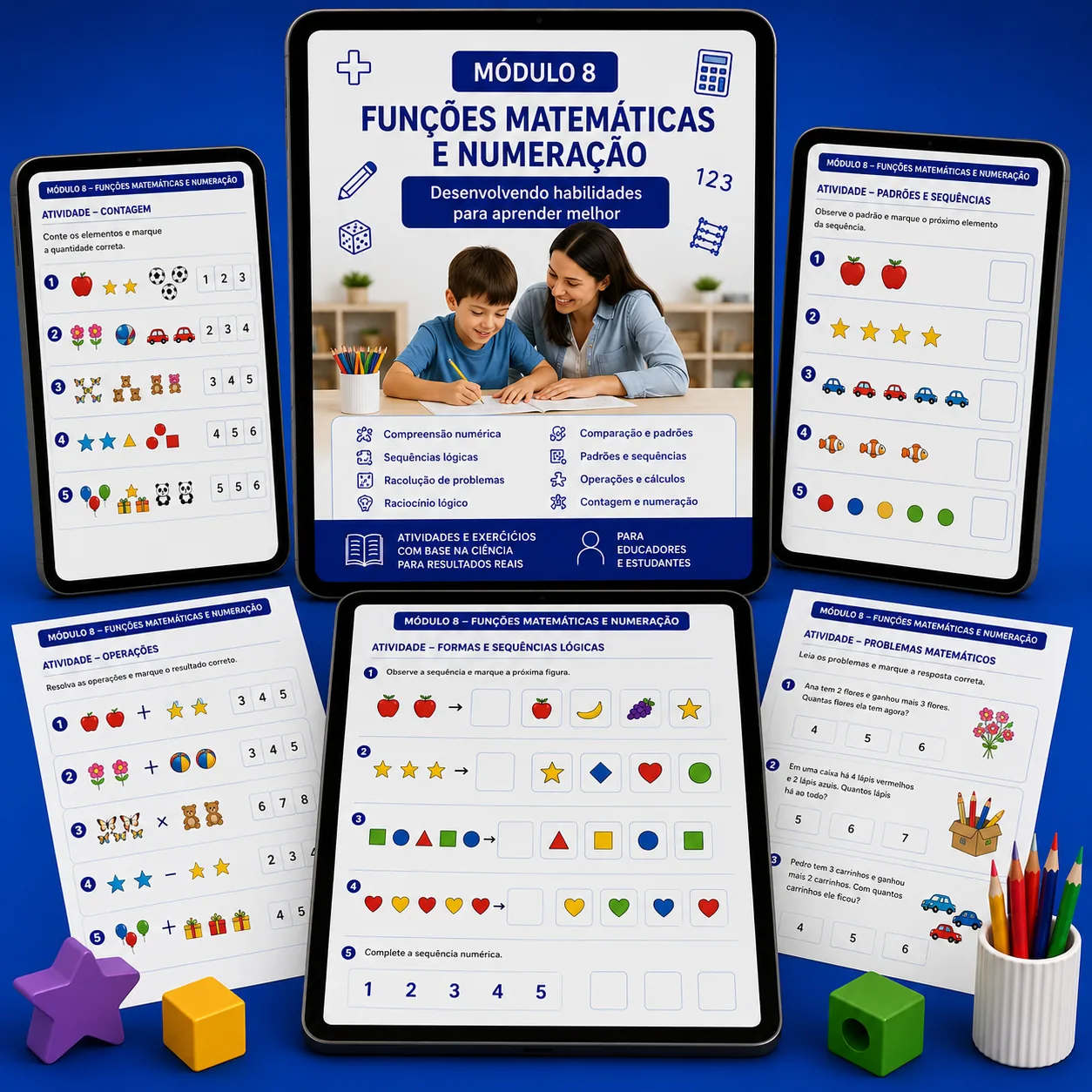 Mockup do Funções Matemáticas e Numeração