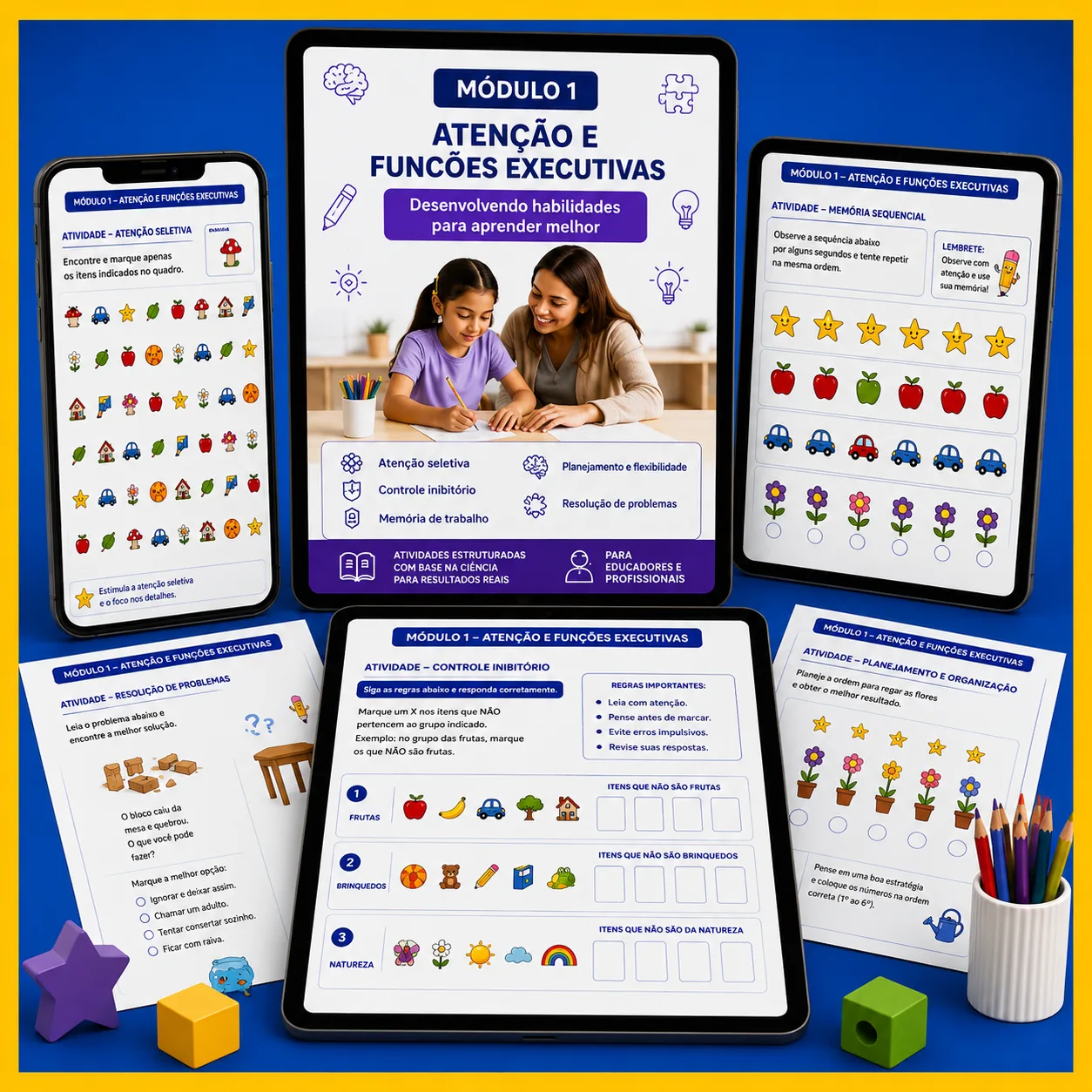 Mockup do Atenção e Funções Executivas